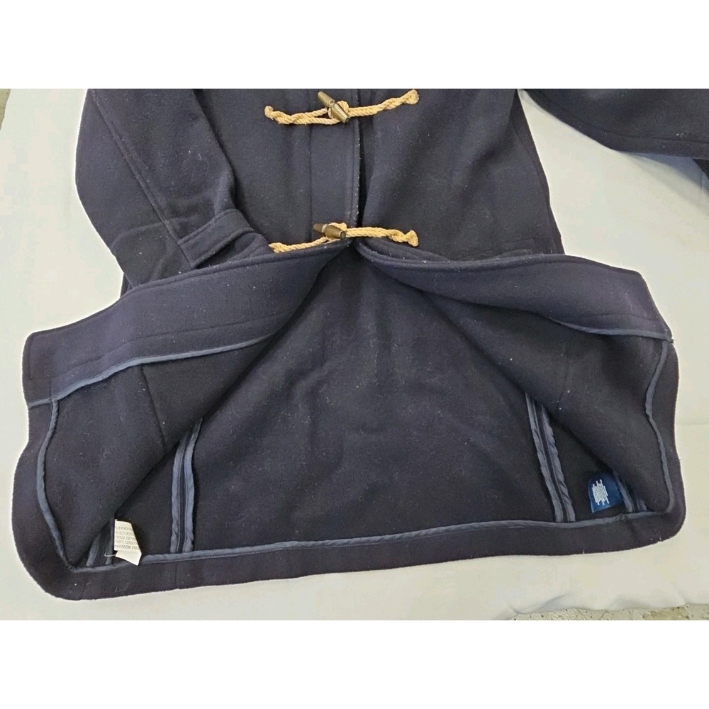 Polo Ralph Lauren Wool Duffle Coat Navy  Coastal Jacket Size L(14-16) - Picture 9 of 10